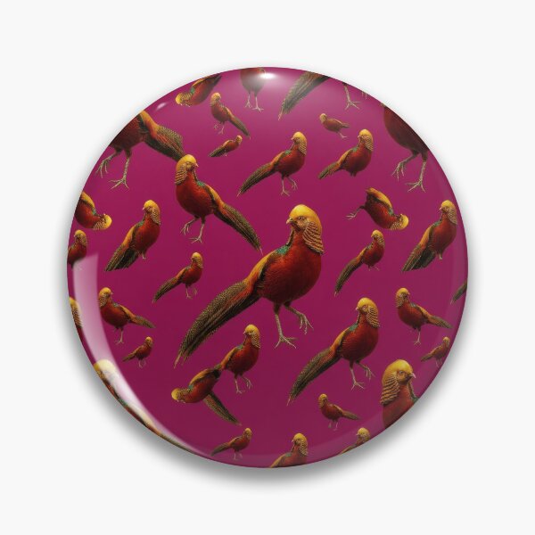 Item preview, Golden Pheasant – Bold Gold & Scarlet Pattern designed and sold by Helt-enkelt.