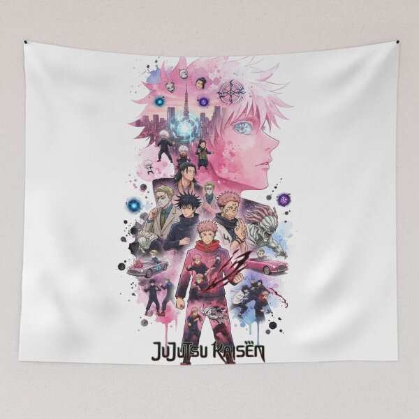Item preview, Jujutsu Kaisen Gojo Yuji Megumi Watercolor Anime Art    designed and sold by FreakToons.
