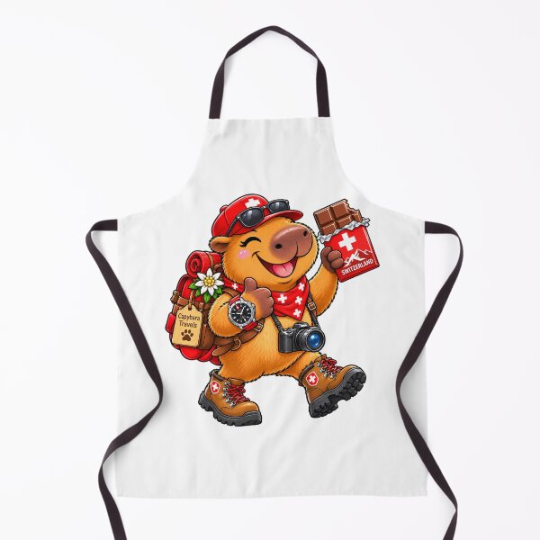 Item preview, Cute Swiss Capybara Chocolate Lover designed and sold by CapybaraTravels.