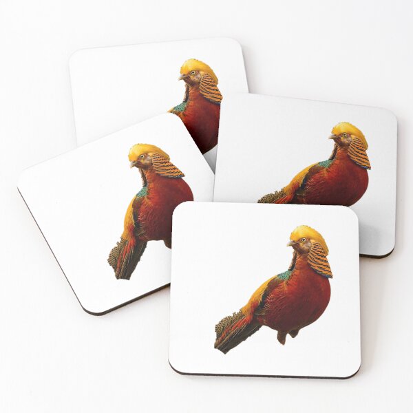 Item preview, Golden Pheasant – Vivid Gold & Scarlet Portrait designed and sold by Helt-enkelt.
