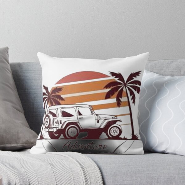 Item preview, Retro Off-Road Jeep Sunset Palm Trees Adventure Graphic designed and sold by Galaxydesignhub.