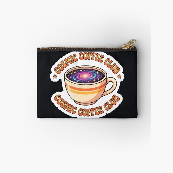 Item preview, Cosmic Coffee Club Retro Galaxy Space Coffee Lover Gift Sticker designed and sold by MCV-Designs.