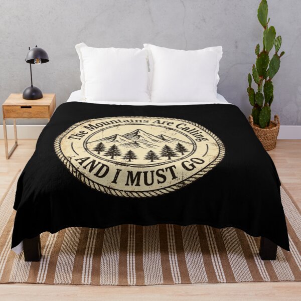 Item preview, The Mountains Are Calling And I Must Go Adventure Quote designed and sold by Ink-CanvasIC.