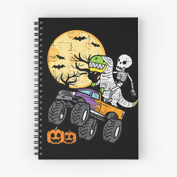 Item preview, Skeleton Dinosaur Monster Truck Halloween Spooky Kids Shirt designed and sold by KiblyTees.