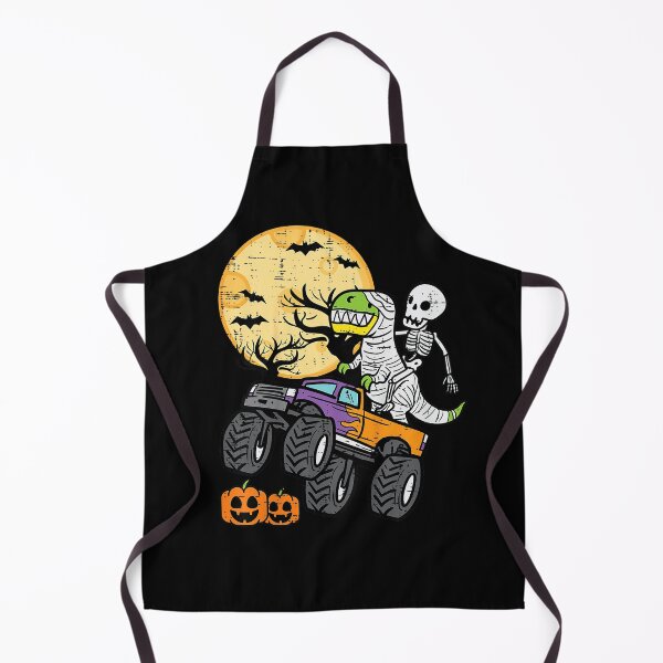 Item preview, Skeleton Dinosaur Monster Truck Halloween Spooky Kids Shirt designed and sold by KiblyTees.