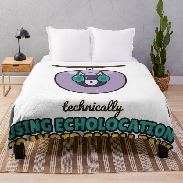 Item preview, Using Echolocation to Avoid Small Talk - Funny Bat designed and sold by BooAndBloomCo.