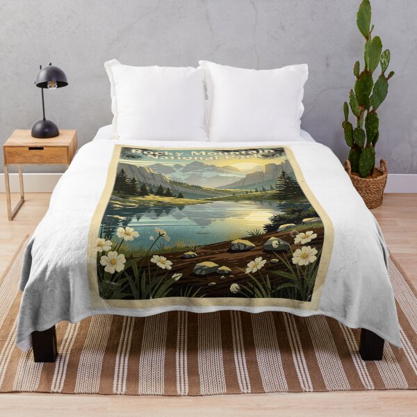 Item preview, Rocky Mountain National Park Vintage Travel Art designed and sold by Teelogic.
