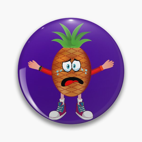 Item preview, Crying Pineapple Animated Character Boy Version designed and sold by ExpressiveToon.