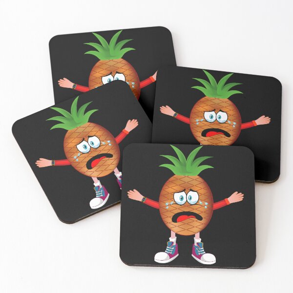 Item preview, Crying Pineapple Animated Character Boy Version designed and sold by ExpressiveToon.