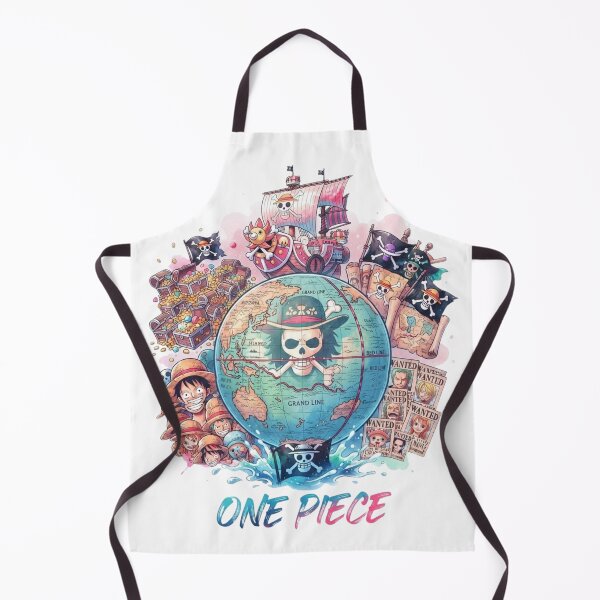 Item preview, One Piece Straw Hat Pirates World Map Watercolor Art designed and sold by FreakToons.