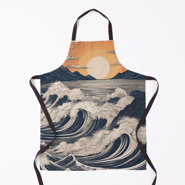 Item preview, Wild Ocean Waves Rolling Across a Mountain Coast. designed and sold by MissYouONLY.