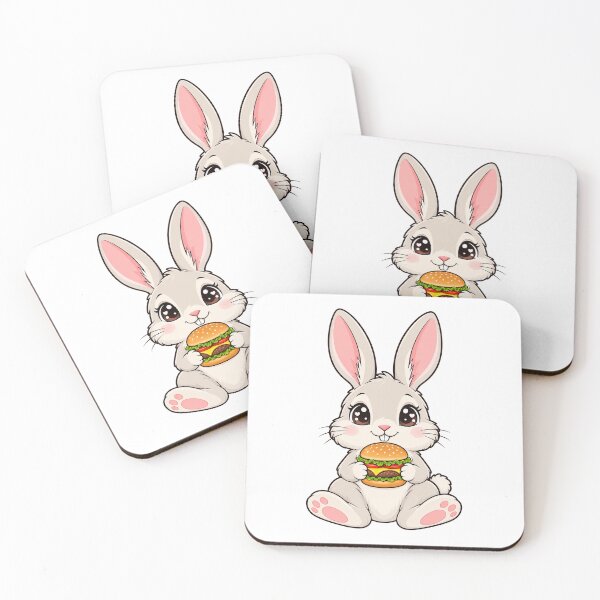 Item preview, Lindo conejo kawaii con hamburguesa designed and sold by Eternalski.