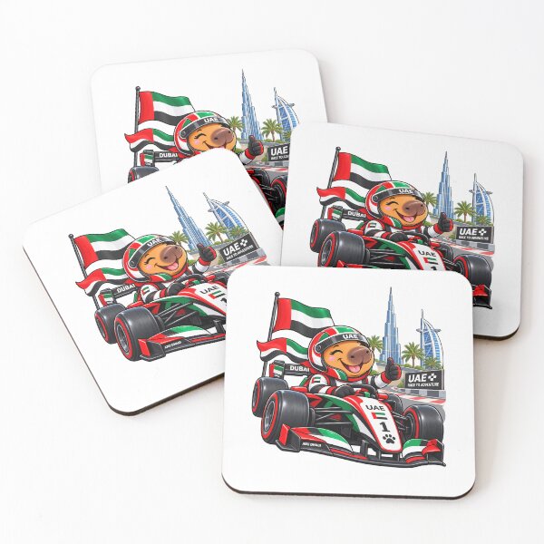 Item preview, Cute UAE Capybara Dubai Racing Adventure designed and sold by CapybaraTravels.