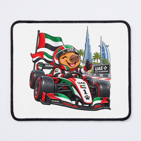Item preview, Cute UAE Capybara Dubai Racing Adventure designed and sold by CapybaraTravels.