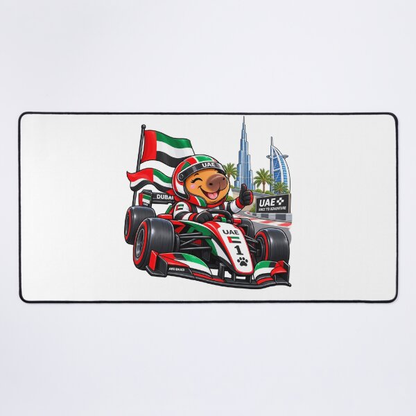 Item preview, Cute UAE Capybara Dubai Racing Adventure designed and sold by CapybaraTravels.
