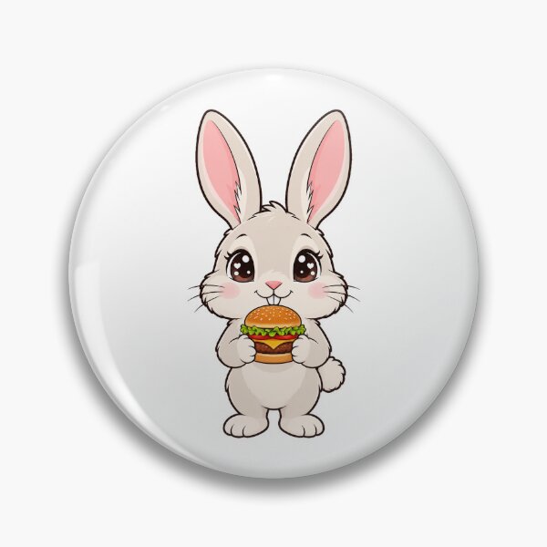 Item preview, Cute Kawaii Rabbit With Burger designed and sold by Eternalski.