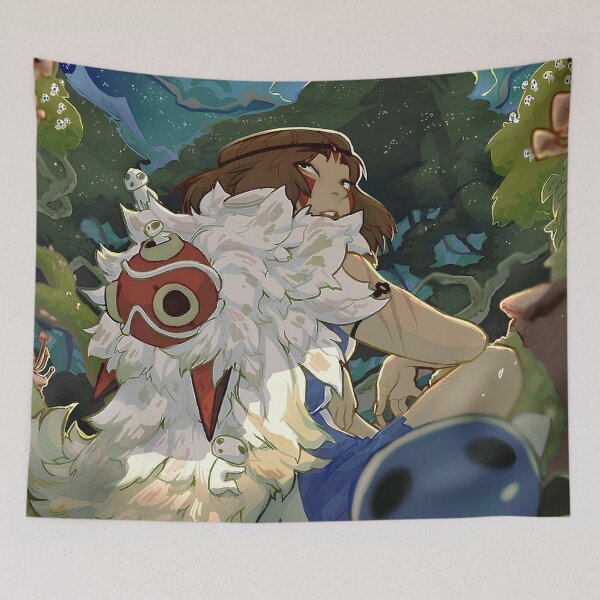 Item preview, night girl with mask [[themomonokes's]] go -%[ghiblis]%- aways designed and sold by renzuraart.