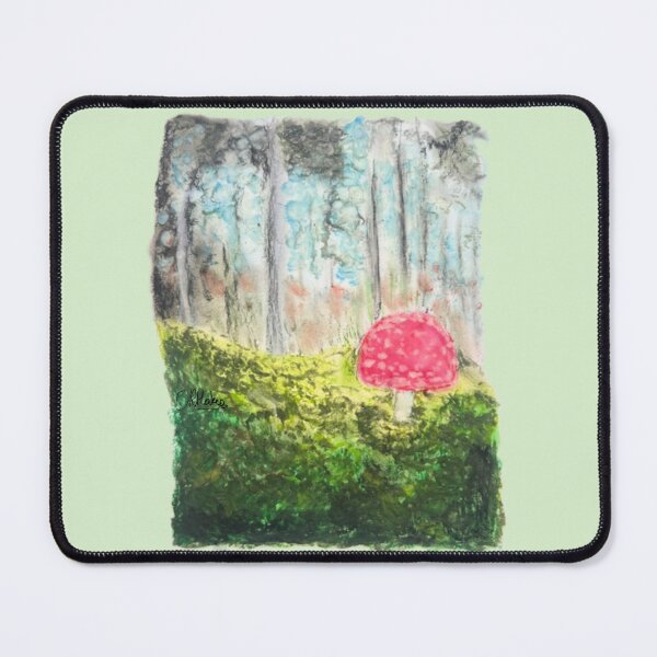 Item preview, Oversized Toadstool in a Forest: Oil Pastels designed and sold by Charlotte's Shop of Bird Stuff.