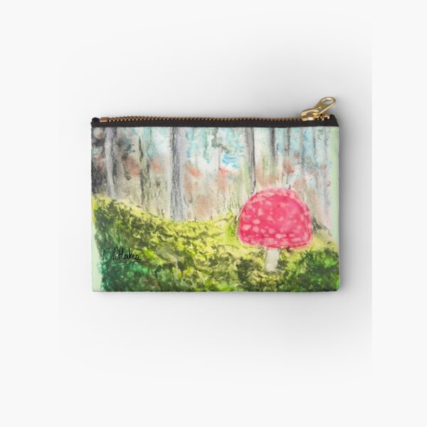 Item preview, Oversized Toadstool in a Forest: Oil Pastels designed and sold by Charlotte's Shop of Bird Stuff.