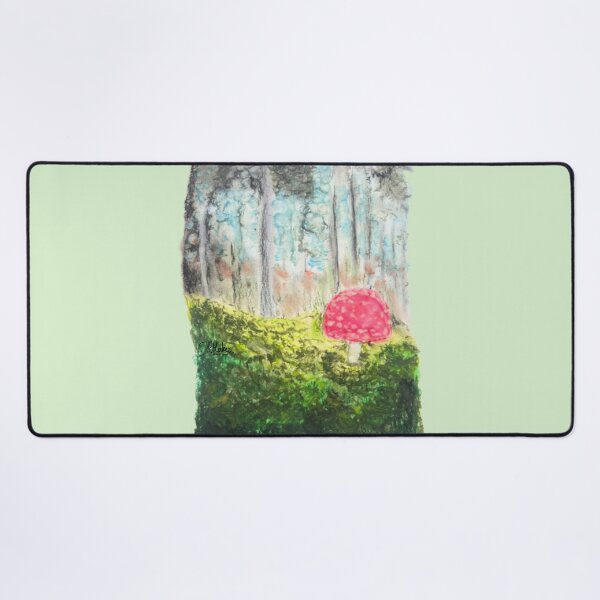 Item preview, Oversized Toadstool in a Forest: Oil Pastels designed and sold by Charlotte's Shop of Bird Stuff.