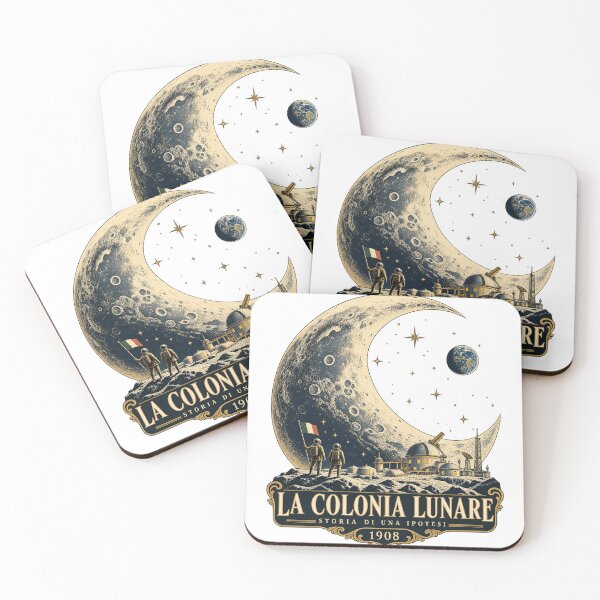 Item preview, La Colonia Lunare 1908 — Italian Retro Science Fiction Moon Colony designed and sold by Past in Threads.