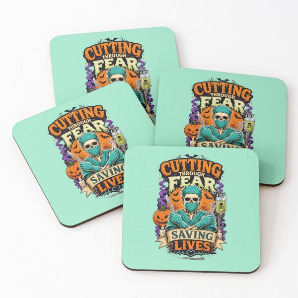 Item preview, Cutting through fear, saving lives - Halloween for surgeons designed and sold by ParadoxParadox.