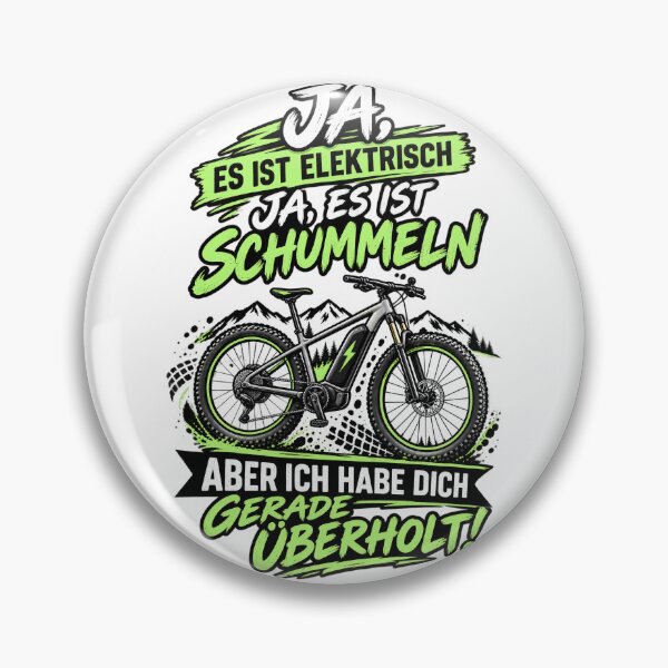 Item preview, E-bike saying – Yes, it's electric, but I've overtaken you. designed and sold by RennradKunst.