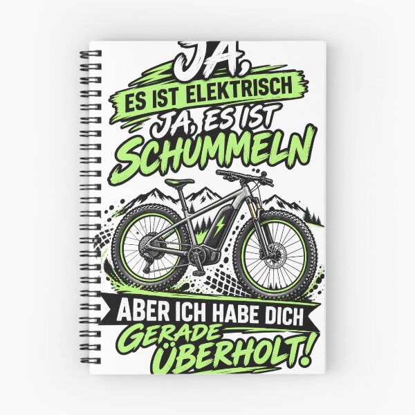 Item preview, E-bike saying – Yes, it's electric, but I've overtaken you. designed and sold by RennradKunst.