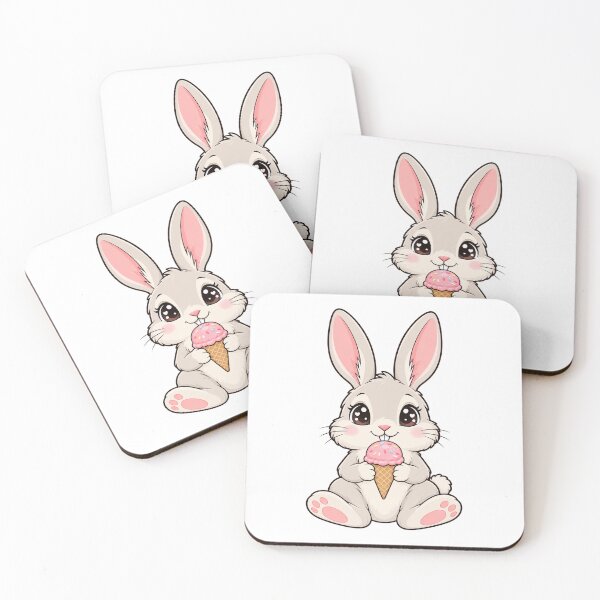 Item preview, Lindo conejo kawaii con helado designed and sold by Eternalski.