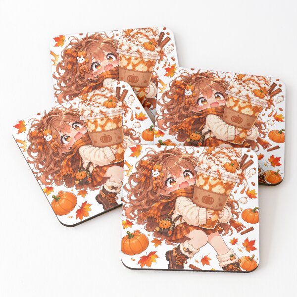 Item preview, Pumpkin Spice Panic – Cute Chibi Autumn Girl designed and sold by Kubbykat.