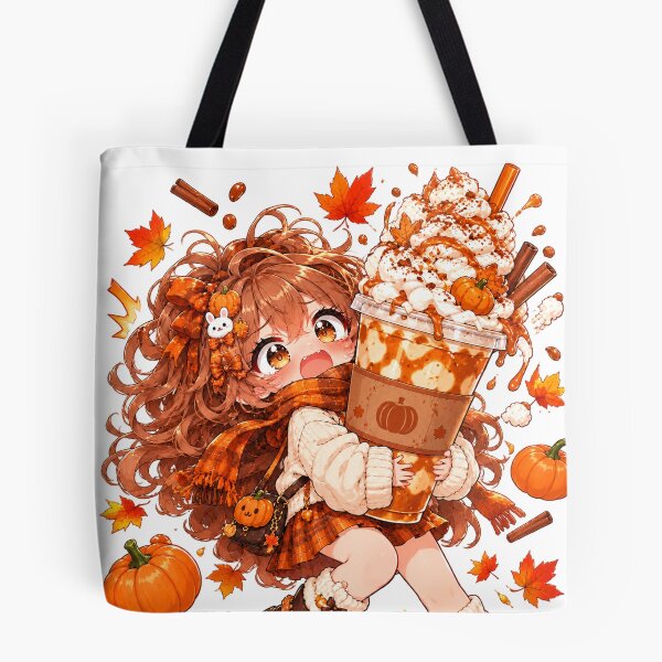 Item preview, Pumpkin Spice Panic – Cute Chibi Autumn Girl designed and sold by Kubbykat.