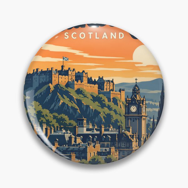 Item preview, Vintage Edinburgh Scotland Castle Sunset designed and sold by Imaginationbeyond.