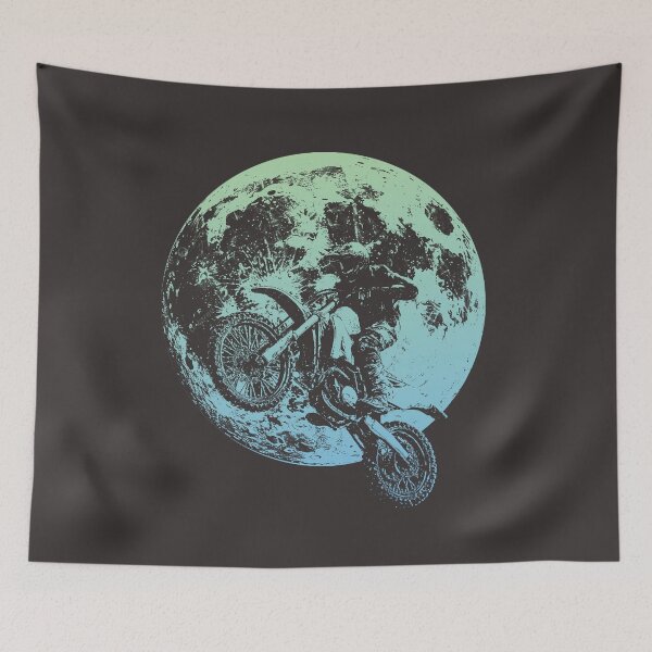 Item preview, Motocross jump towards the moon. #2 designed and sold by UrbanTRIP.