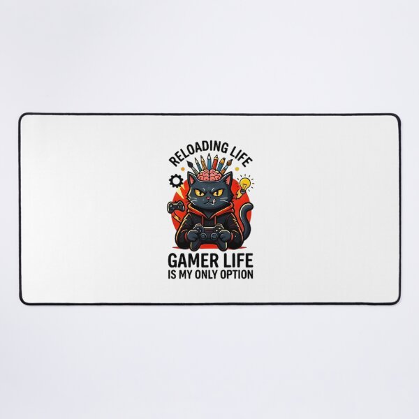 Item preview, Reloading Life Gamer Cat Controller Brain Art designed and sold by Pyt27.
