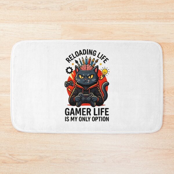 Item preview, Reloading Life Gamer Cat Controller Brain Art designed and sold by Pyt27.