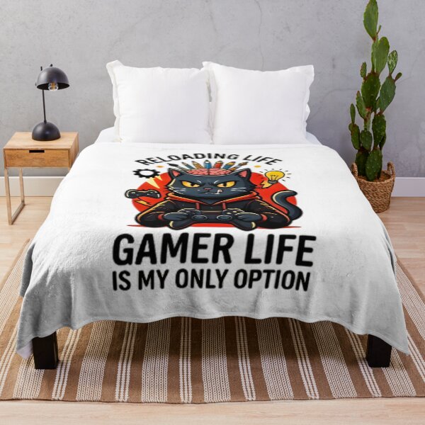Item preview, Reloading Life Gamer Cat Controller Brain Art designed and sold by Pyt27.
