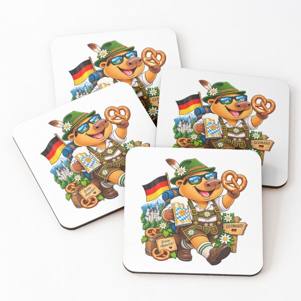 Item preview, Cute Germany Capybara Bavarian Pretzel designed and sold by CapybaraTravels.