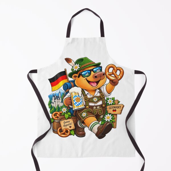 Item preview, Cute Germany Capybara Bavarian Pretzel designed and sold by CapybaraTravels.
