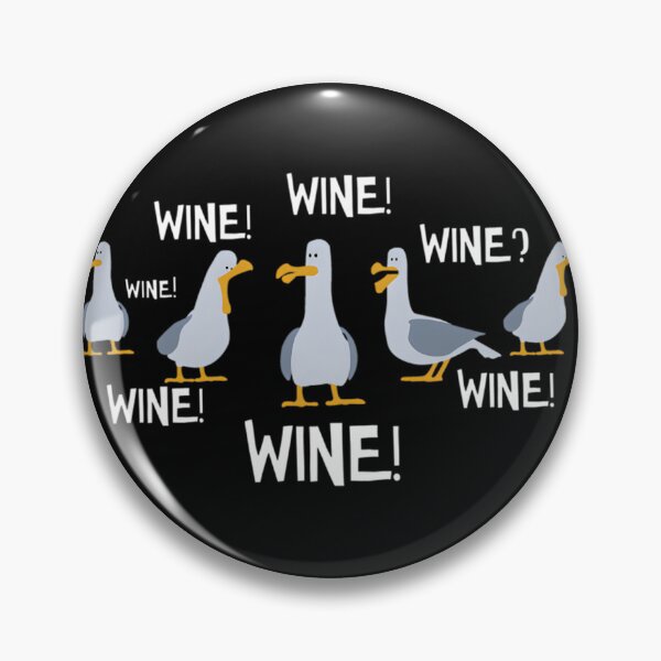 Item preview, Wine Lover Seagull Illustration with Fun Wine Theme designed and sold by ZipTop.