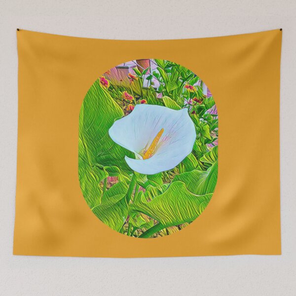 Item preview, White Calla Lily Illustration - Stylized Botanical Art designed and sold by BalkanBloomArt.