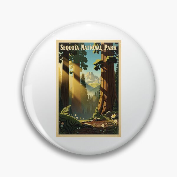 Item preview, Sequoia National Park Vintage Travel Art designed and sold by Teelogic.