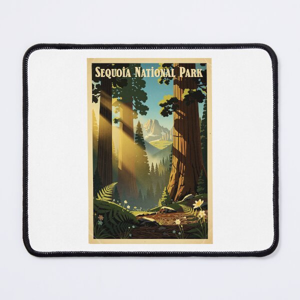 Item preview, Sequoia National Park Vintage Travel Art designed and sold by Teelogic.