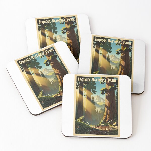 Item preview, Sequoia National Park Vintage Travel Art designed and sold by Teelogic.