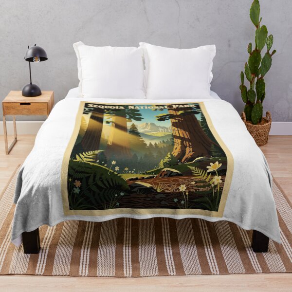 Item preview, Sequoia National Park Vintage Travel Art designed and sold by Teelogic.
