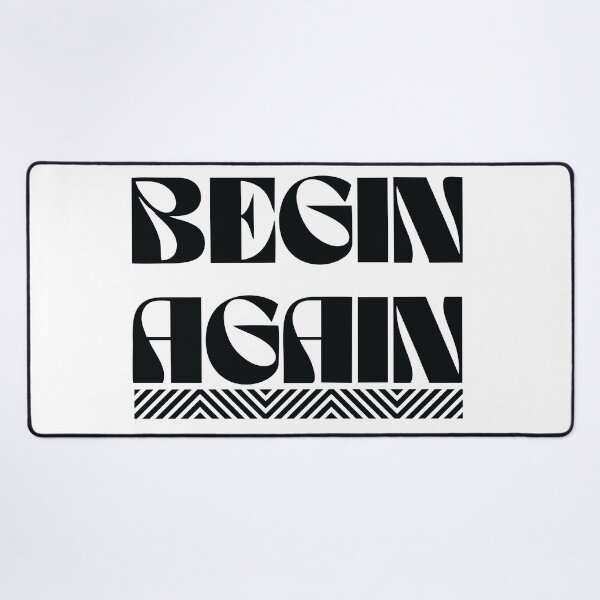 Item preview, Begin Again – Bold Typography Motivation designed and sold by joiedesing.