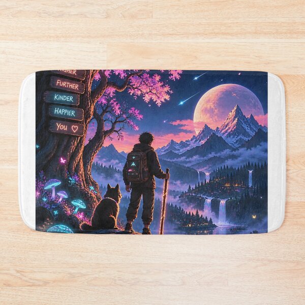 Item preview, Neon Forest Wanderer Adventure Fantasy designed and sold by GenZStickerHub1.