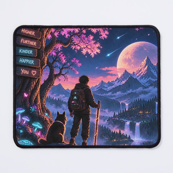 Item preview, Neon Forest Wanderer Adventure Fantasy designed and sold by GenZStickerHub1.