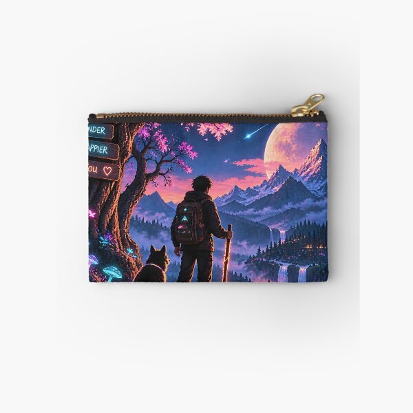 Item preview, Neon Forest Wanderer Adventure Fantasy designed and sold by GenZStickerHub1.