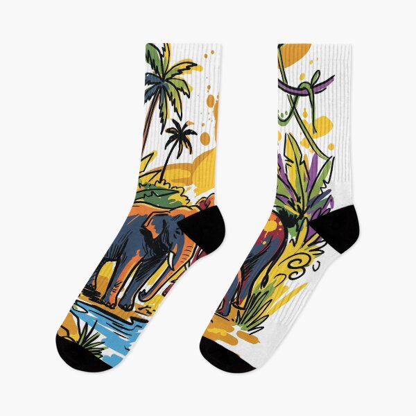Item preview, Elephant Herd Watering Hole Sri Lanka Art designed and sold by Merch by Das Design Studio.