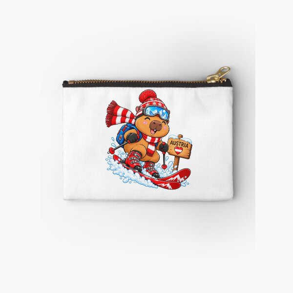 Item preview, Cute Austria Capybara Skiing Adventure designed and sold by CapybaraTravels.